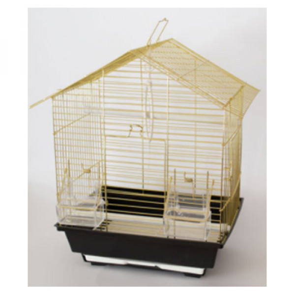 EuroGold 28x22x39 Cm Kafes Üçgen Çatılı Pirinç | Kuş Kafesi