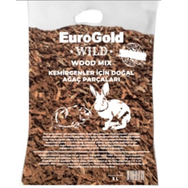 EuroGold 5 Lt Wild Kemirgen İçin Doğal Ağaç Parçaları | Hamster Talaş Ve Otu