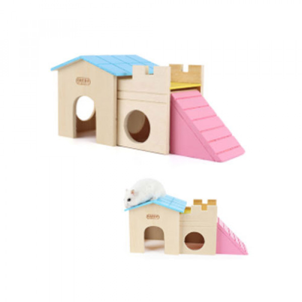 EuroGold Hamster Evi Ahşap No 515 | Hamster Oyuncak Ve Çark
