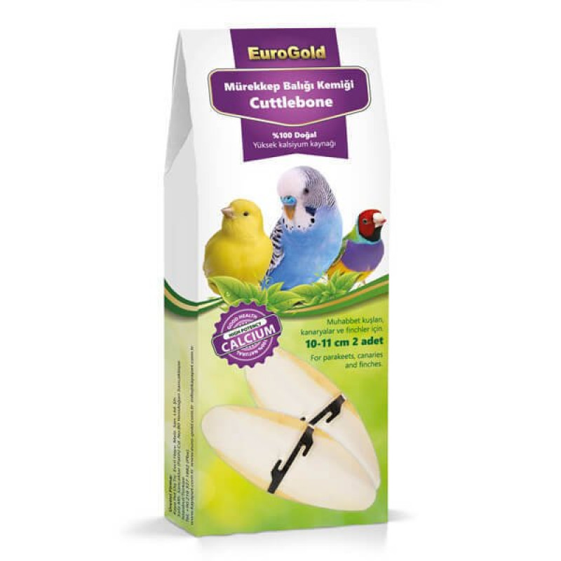 EuroGold İkili Mürekkep Balığı Kemiği 10-12 Cm | Kuş Gaga Taşı