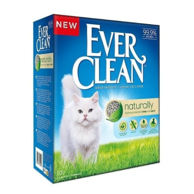 Ever Clean 10 Lt Naturally Parfümsüz Topaklanan Doğal Kedi Kumu | Doğal Kedi Kumu