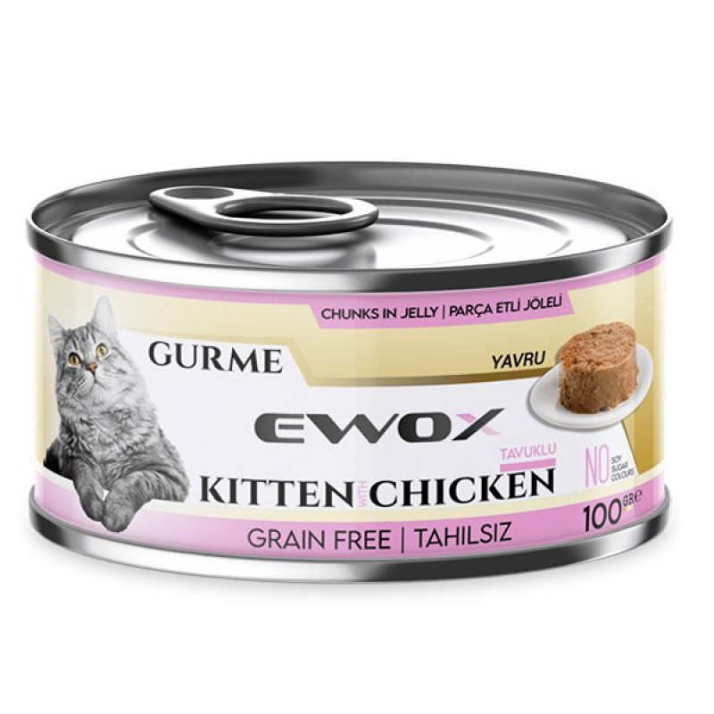 Ewox 100 Gr Gurme Tavuklu Parça Etli Tahılsız Yavru | Yavru Kedi Maması Ewox 100 Gr Gurme Tavuklu Parça Etli Tahılsız Yavru | Yavru Kedi Maması