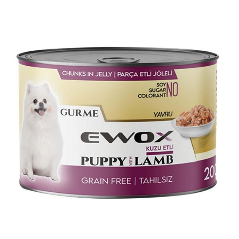 Ewox 200 Gr Gurme Puppy Kuzu Etli Parça Etli Tahılsız Yavru | Tavru Köpek Konservesi Ewox 200 Gr Gurme Puppy Kuzu Etli Parça Etli Tahılsız Yavru | Tavru Köpek Konservesi