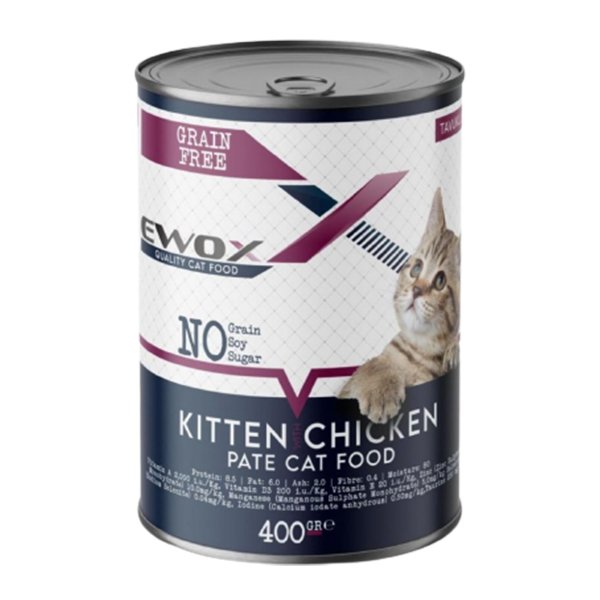 Ewox 400 Gr Tahılsız Tavuklu Ezme Yavru | Yavru Kedi Maması