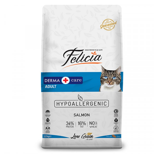 Felicia 12 Kg Az Tahıllı Somonlu Yetişkin Kedi Maması | Somonlu Kedi Kuru Maması