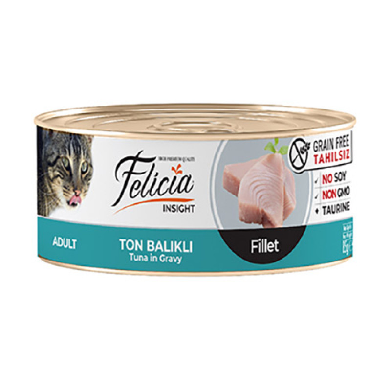 Felicia 24 Adet Tahılsız Ton Balıklı Fileto 85 Gr | Yetişkin Kedi Maması Felicia 24 Adet Tahılsız Ton Balıklı Fileto 85 Gr | Yetişkin Kedi Maması