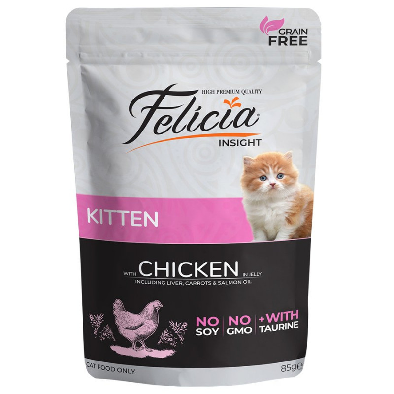 Felicia 85 Gr Tahılsız Tavuklu Pouch Yavru Felicia 85 Gr Tahılsız Tavuklu Pouch Yavru