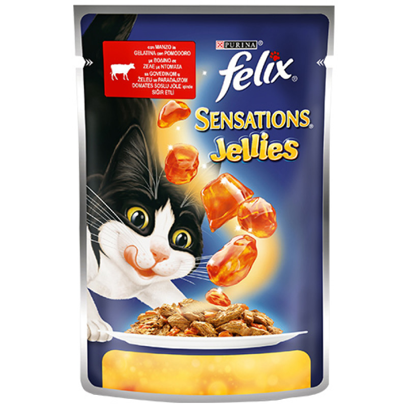 Felix 100 Gr Sensation Sığır Etli Domatesli | Yetişkin Kedi Maması Felix 100 Gr Sensation Sığır Etli Domatesli | Yetişkin Kedi Maması