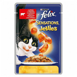 Felix 12 Adet Sensation Sığır Etli Domatesli 100 Gr | Sığır Etli Yaş Kedi Maması Felix 12 Adet Sensation Sığır Etli Domatesli 100 Gr | Sığır Etli Yaş Kedi Maması