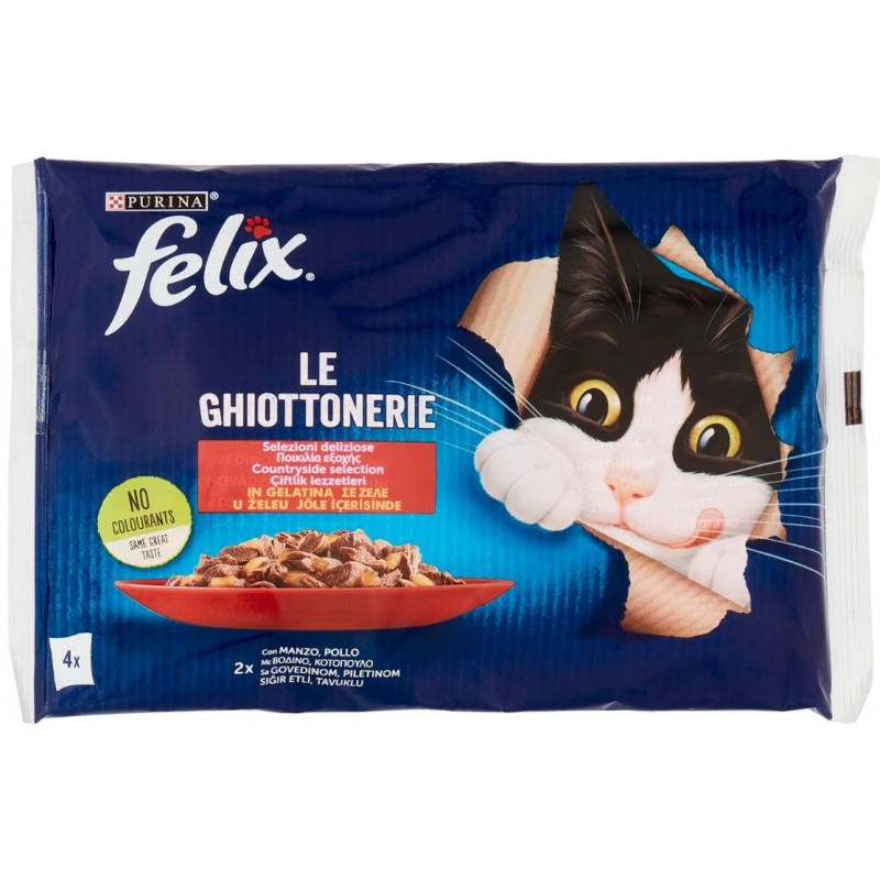 Felix 4 Adet 85 Gr jöleli Sığır ve Tavuk | Yetişkin Kedi Maması Felix 4 Adet 85 Gr jöleli Sığır ve Tavuk | Yetişkin Kedi Maması