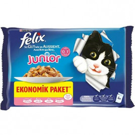 Felix 4 Adet Tavuklu ve Sığır Etli Yavru 100 g Felix 4 Adet Tavuklu ve Sığır Etli Yavru 100 g