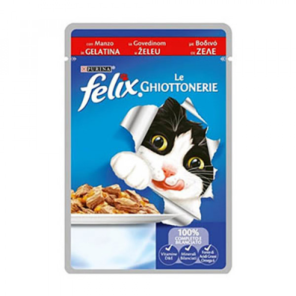 Felix 6 Adet Junior Sığır Etli Yavru 100 Gr | Sığır Etli Yaş Kedi Maması