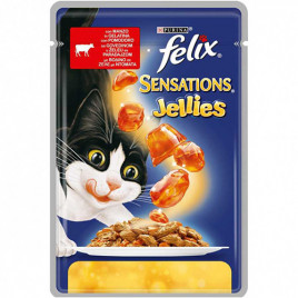 Felix 6 Adet Sensation Sığır Etli Domatesli 100 Gr | Yetişkin Kedi Maması Felix 6 Adet Sensation Sığır Etli Domatesli 100 Gr | Yetişkin Kedi Maması