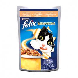 Felix 6 Adet Sensations Somonlu & Karidesli 100 Gr | Balıklı Yaş Kedi Maması Felix 6 Adet Sensations Somonlu & Karidesli 100 Gr | Balıklı Yaş Kedi Maması