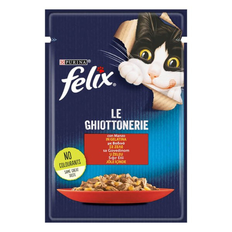 Felix 85 Gr Taze Sığır Etli Jöleli Pouch Yetişkin | Yetişkin Kedi Maması