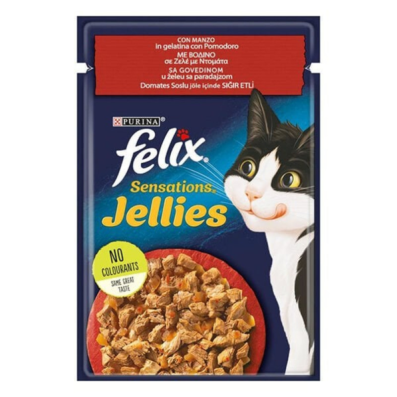 Felix Sensations Taze Jöle İçerisinde Domates Soslu Sığır Etli Yetişkin Konserve Kedi Maması 85 Gr | Sığır Etli Yaş Kedi Maması Felix Sensations Taze Jöle İçerisinde Domates Soslu Sığır Etli Yetişkin Konserve Kedi Maması 85 Gr | Sığır Etli Yaş Kedi Maması