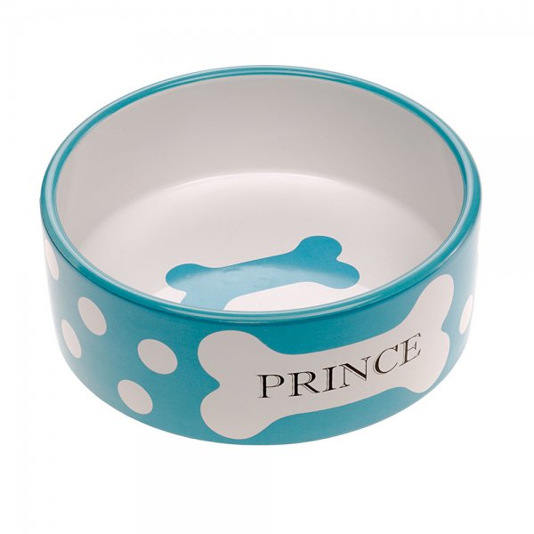 Ferplast 0,75 Ml Thea Kemik Desenli Seramik Mama ve Su Kabı | Seramik Mama Ve Su Kabı