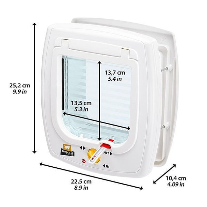 Ferplast 22x10x25 Cm Swing 7 Manyetik Kapı Beyaz | Kedi Kapısı
