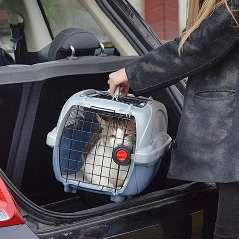 Ferplast 37.4x57.6x33h Cm Atlas Deluxe Open 20 Taşıma Çantası Gri | Köpek Taşıma Çantası Ve Kafes