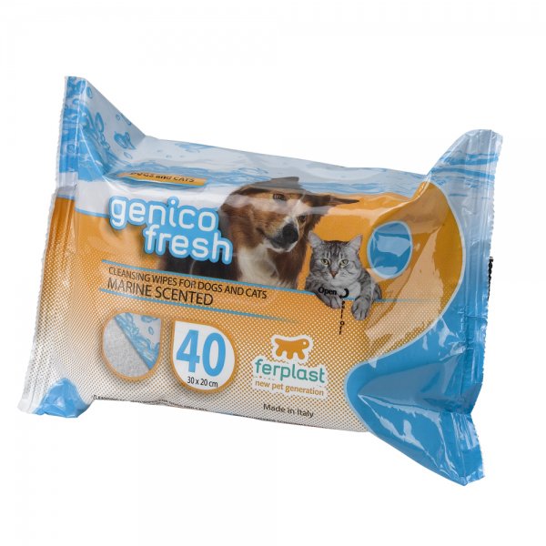 Ferplast Genico Fresh Ferahlatıcı Islak Temizleme Mendili 40 Adet | Köpek Hijey Ve Temizlik Ürünü