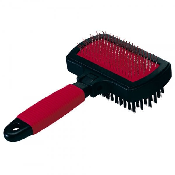 Ferplast Gro 5982 Çift Taraflı Fırça Soft | Plastik Saplı Tarak