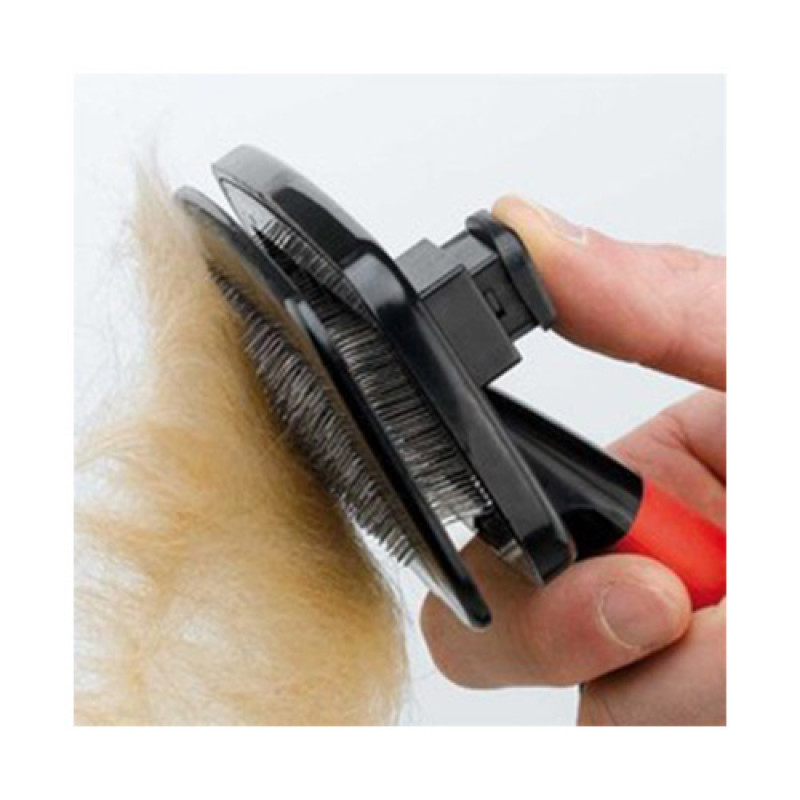 Ferplast Otomatik Temizlenebilir Fırça Küçük | Plastik Saplı Tarak