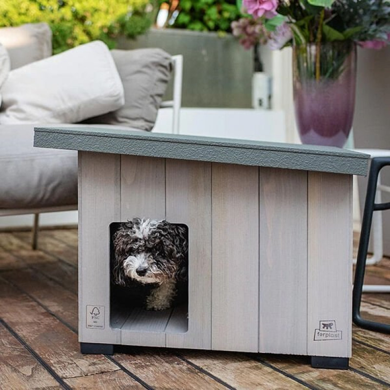 Ferplast S Argo 50 Çam Kulübe 58.5x42.5x44.5 Cm | Ahşap Köpek Kulubesi