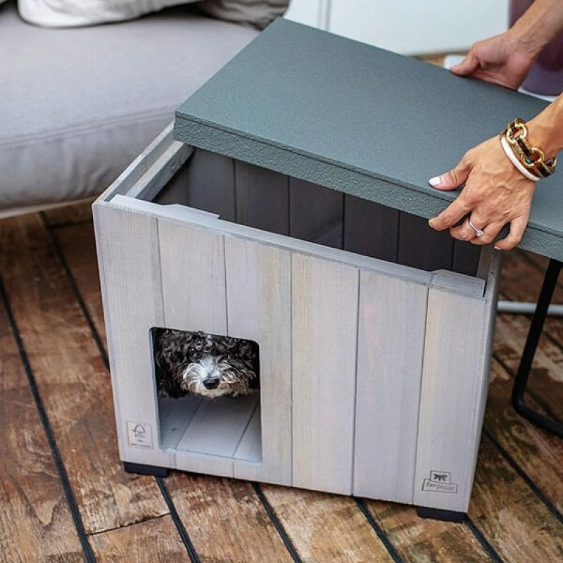 Ferplast S Argo 50 Çam Kulübe 58.5x42.5x44.5 Cm | Ahşap Köpek Kulubesi