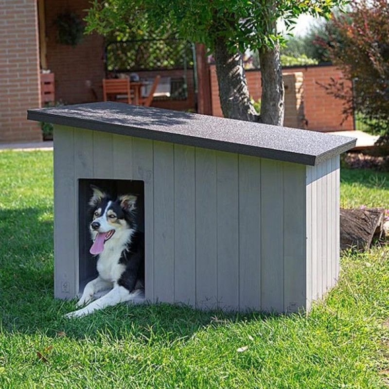 Ferplast S Argo 80 Çam Kulübe 95.5x62.5x67 Cm | Ahşap Köpek Kulubesi