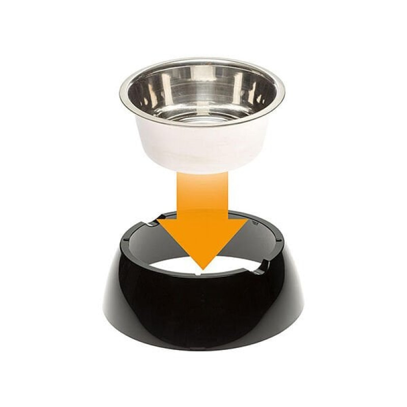 Ferplast Small Jolie Çelik Mama Ve Su Kabı Siyah | Metal Mama Ve Su Kabı