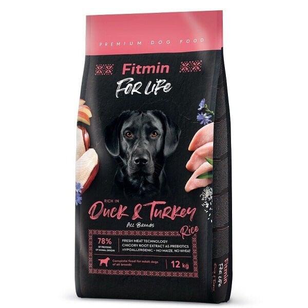 Fitmin For Life 12 Kg Ördek ve Hindi | Yetişkin Köpek Kuru Maması