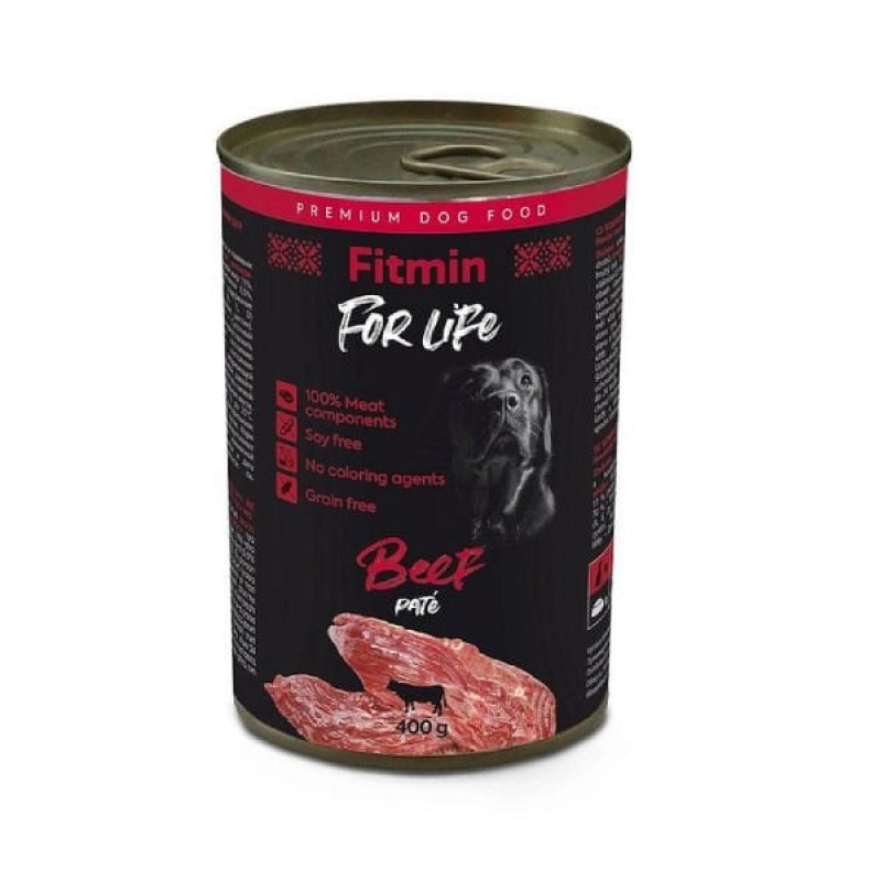 Fitmin For Life 400 Gr Biftekli Pate Yetişkin Konserve Köpek Maması 