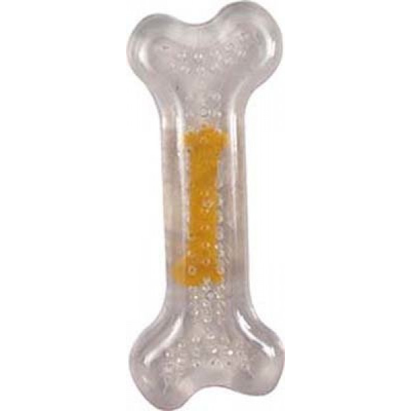 Flamingo 12 Cm Tavuk Kokulu Şeffaf Kemik Oyuncağı M | Köpek Çiğneme