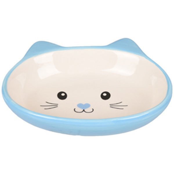 Flamingo 14 cm Isa Seramik Mama Kabı Mavi 170 ml | Seramik Mama Ve Su Kabı