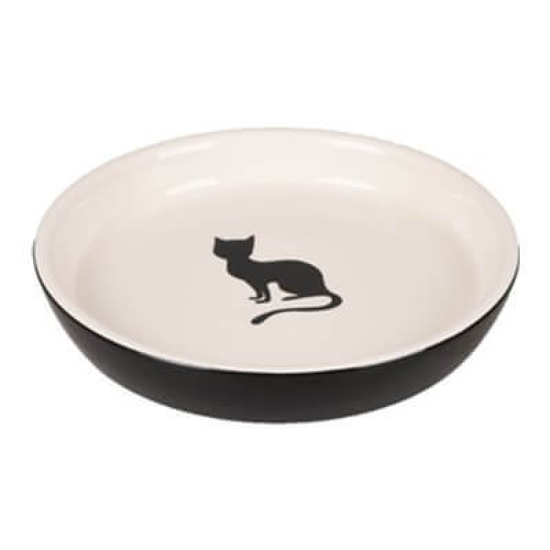 Flamingo 15 cm Nala Seramik Mama Kabı Siyah Beyaz 180 ml | Seramik Mama Ve Su Kabı Flamingo 15 cm Nala Seramik Mama Kabı Siyah Beyaz 180 ml | Seramik Mama Ve Su Kabı