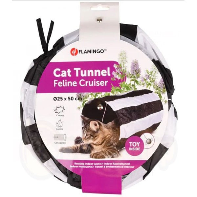 Flamingo 25x50 cm Slindir Tünel Oyuncak | Kedi Oyun Tüneli