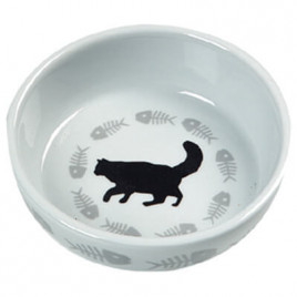 3.5x12 cm Kedili Porselen Mama Kabı | Kedi Maması Saklama Kabı 3.5x12 cm Kedili Porselen Mama Kabı | Kedi Maması Saklama Kabı