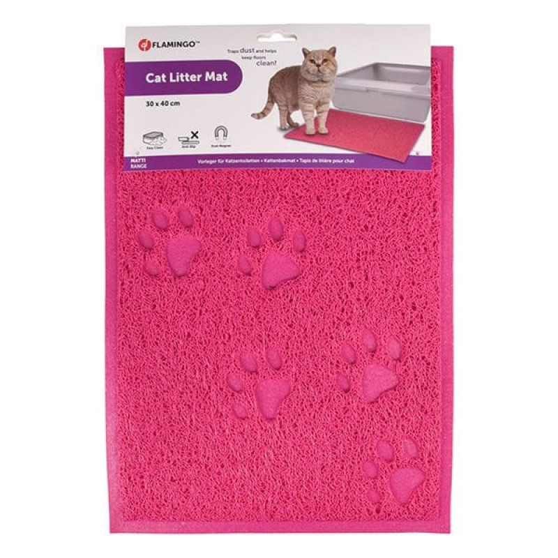 Flamingo 30x40 Cm Mıknatıslı Tuvalet Paspası Fuşya | Kedi Evi