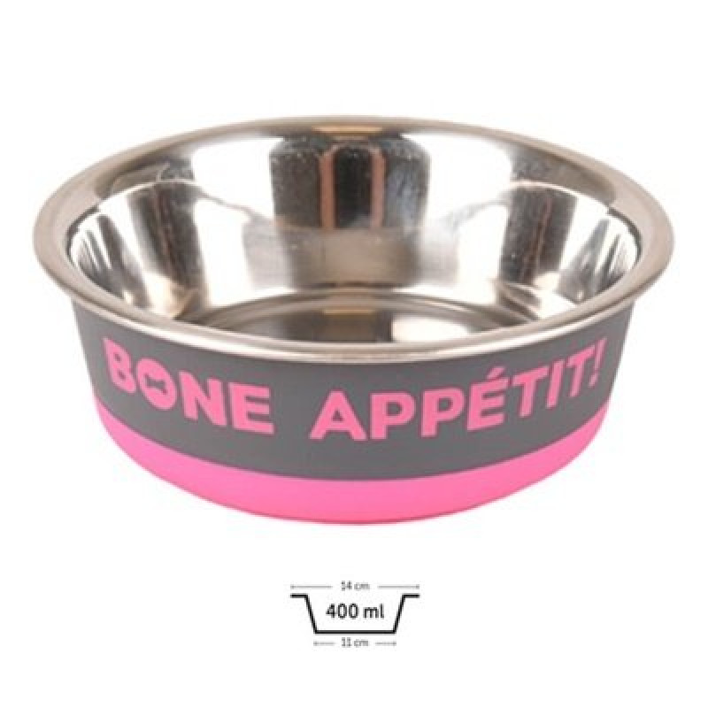 Flamingo 400 Ml Appetit Köpek Mama Kabı Fuşya | Metal Mama Ve Su Kabı Flamingo 400 Ml Appetit Köpek Mama Kabı Fuşya | Metal Mama Ve Su Kabı