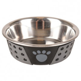 400 Ml Hermosa Desenli Mama Ve Su Kabı Gri | Metal Mama Ve Su Kabı 400 Ml Hermosa Desenli Mama Ve Su Kabı Gri | Metal Mama Ve Su Kabı