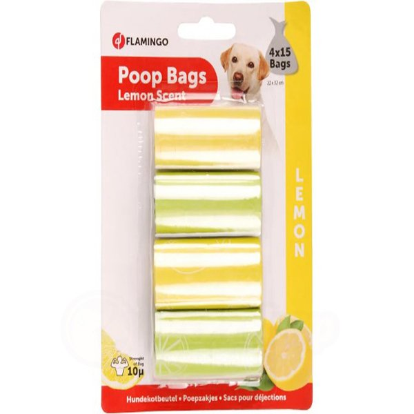 Flamingo 4x15 Cm Dışkı Toplama Torbası Limonlu | Köpek Tuvalet Ve Dışkı Torbası