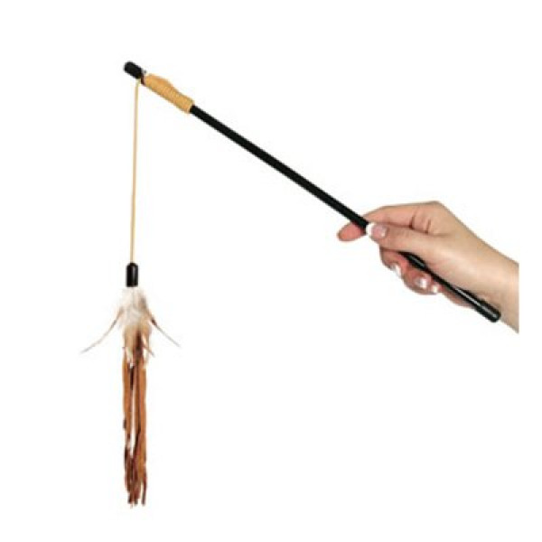 Flamingo 50 cm Deri Tüylü Oltası | Kedi Oltası