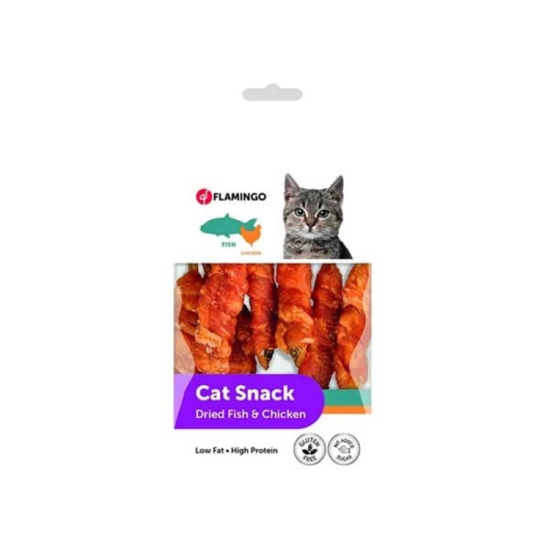 Flamingo 50 Gr Tavuklu ve Balıklı Kurutulmuş Kedi Ödül Maması 