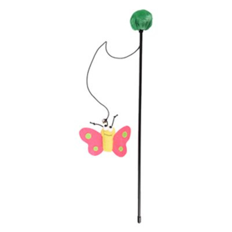 Flamingo 53 cm Doğal Kelebekli Olta | Kedi Oltası