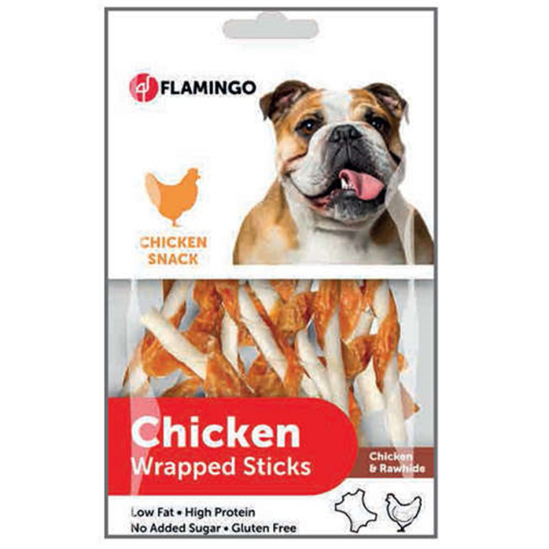 Flamingo 65 Gr Chick'n Snack Wrapped Sticks | Köpek Kemik Ödül Maması Flamingo 65 Gr Chick'n Snack Wrapped Sticks | Köpek Kemik Ödül Maması