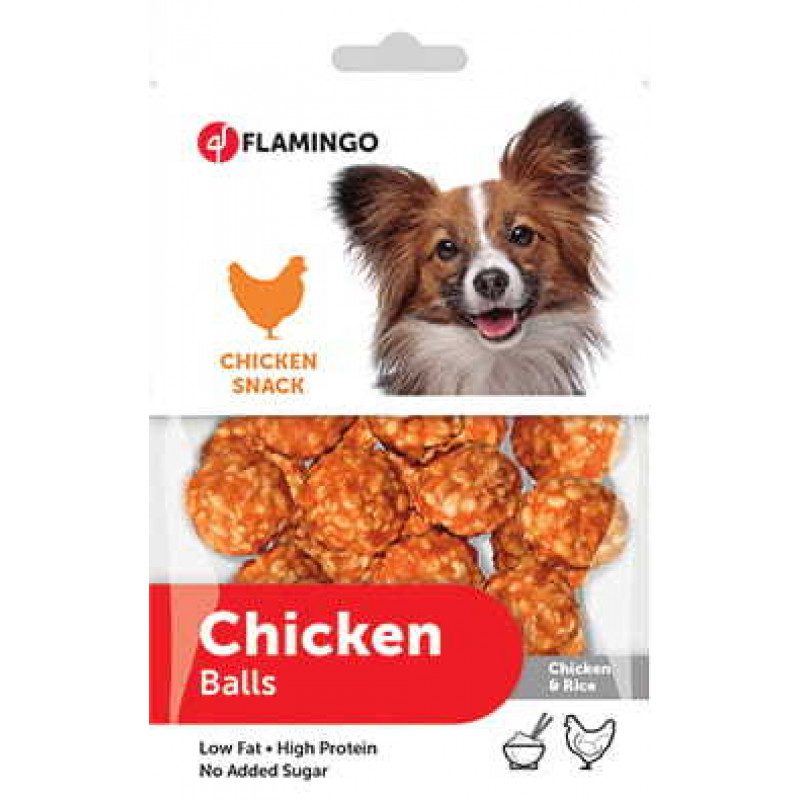 Flamingo 75 Gr Chick'n Snack Chicken & Rice Balls | Köpek Eğitim Tablet Ödül Maması