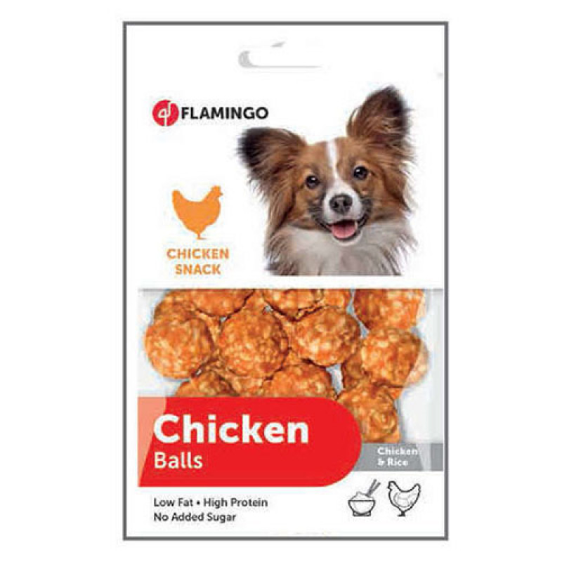Flamingo 75 Gr Chick'n Snack Chicken & Rice Balls | Köpek Eğitim Tablet Ödül Maması Flamingo 75 Gr Chick'n Snack Chicken & Rice Balls | Köpek Eğitim Tablet Ödül Maması