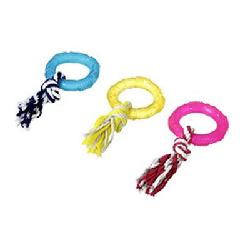 Flamingo 8 cm Renkli Tırtıklı İpli Halka Oyuncak | Köpek Çiğneme Flamingo 8 cm Renkli Tırtıklı İpli Halka Oyuncak | Köpek Çiğneme