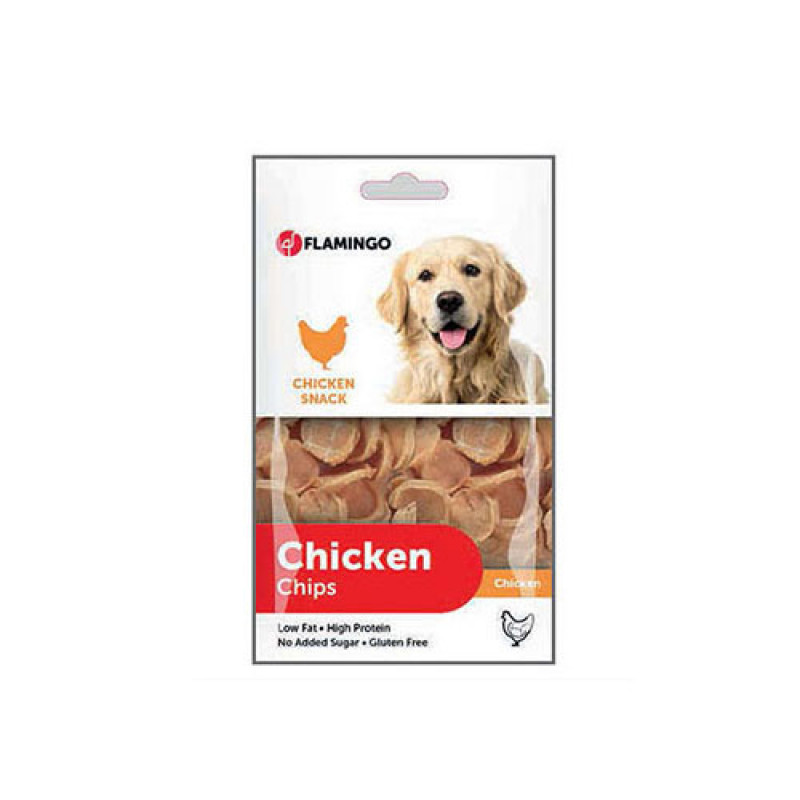 Flamingo 85 Gr Chick'n Chips | Kurutulmuş Köpek Ödül Maması Flamingo 85 Gr Chick'n Chips | Kurutulmuş Köpek Ödül Maması