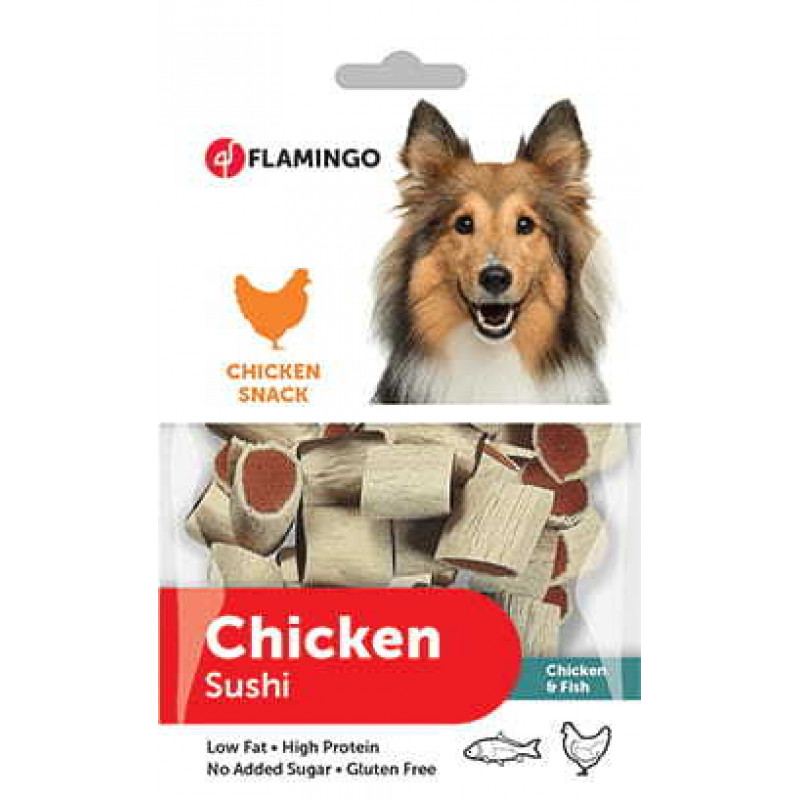 Flamingo 85 Gr Tavuk-Suşi | Köpek Atıştırmalık Ödül Maması Flamingo 85 Gr Tavuk-Suşi | Köpek Atıştırmalık Ödül Maması